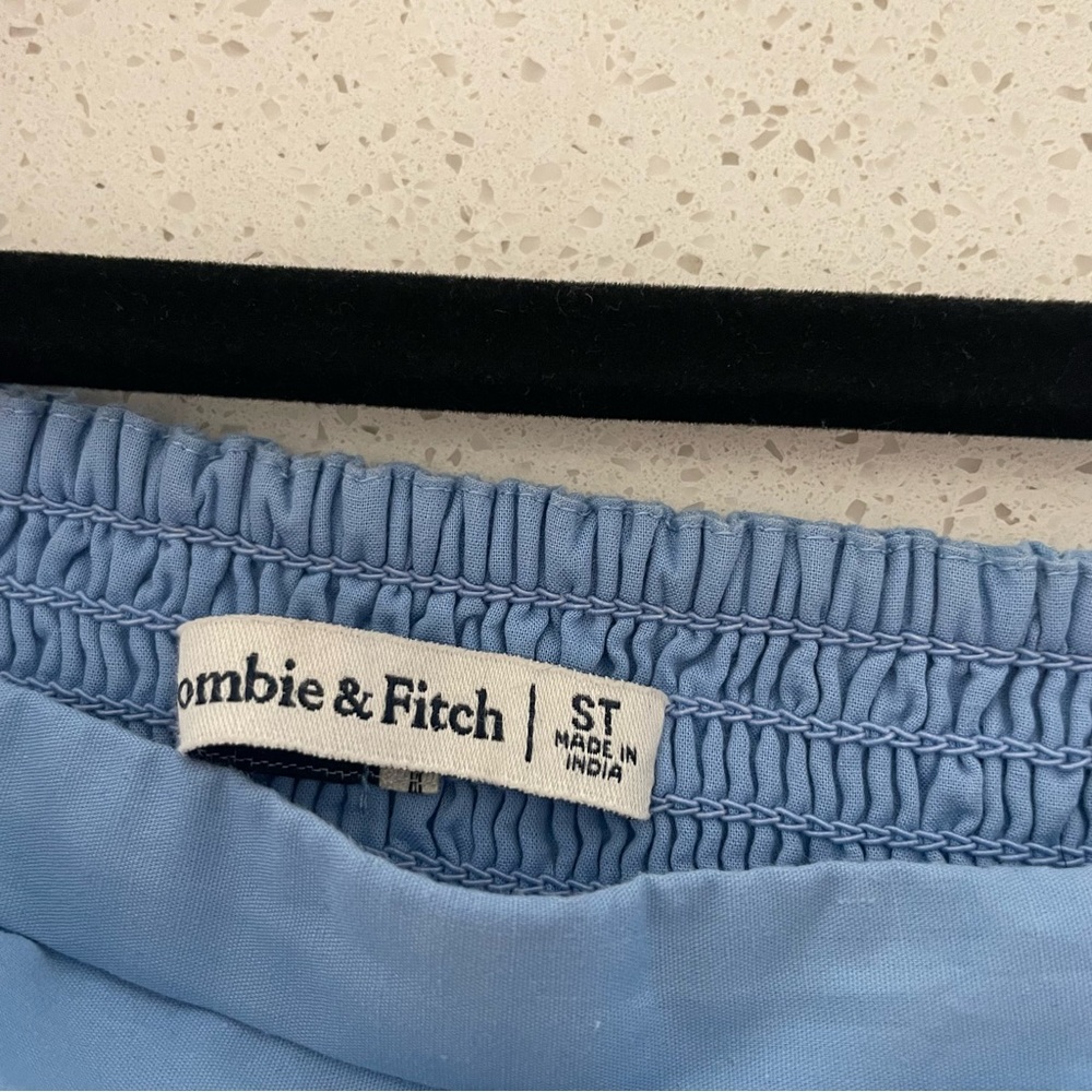 Abercrombie & Fitch Baby Blue Emerson Puff Sleeve Mini Dress - Picture 8 of 8